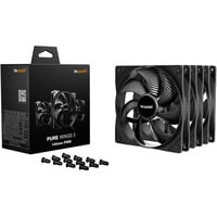 be quiet! Pure Wings 3 140mm | PWM Triple Pack Case per computer Ventilatore 14 cm Nero 3 pz, Ventola Nero, Ventilatore, 14 cm, 1200 Giri/min, 97,5 m³/h, Nero