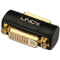 Lindy 41233 adattatore per inversione del genere dei cavi DVI Nero, Frizione Nero, DVI, DVI, Nero