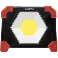 Wiha Faretto da cantiere a batteria 30 watt, Riflettore di costruzione Nero/Rosso