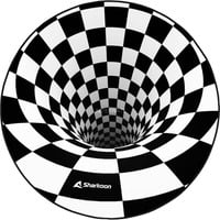 Sharkoon SKILLER SFM12 3D Vortex, Tappetino protettivo Nero/Bianco