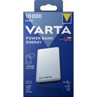 VARTA Energy 10000 Polimeri di litio (LiPo) 10000 mAh Nero, Bianco, Powerbank  bianco, 10000 mAh, Polimeri di litio (LiPo), 3,7 V, Nero, Bianco