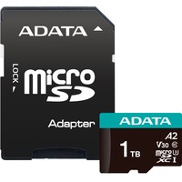 ADATA AUSDX1TUI3V30SA2-RA1 memoria flash 1 TB MicroSDXC UHS-I Classe 10, Scheda di memoria 1 TB, MicroSDXC, Classe 10, UHS-I, 100 MB/s, 85 MB/s