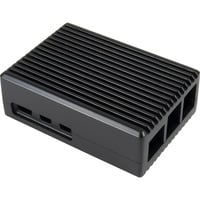 Inter-Tech Custodia in alluminio Raspberry ODS-739, Housing Nero