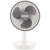 Unold Breezy, Ventilatore bianco/grigio, Ventilatore domestico con pale, Grigio, Bianco, Tavolo, Plastica, Pulsanti, Bianco