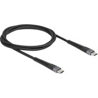 DeLOCK Cavo USB 2.0, connettore USB-C > connettore USB-C con protezione anti-piega estesa Nero