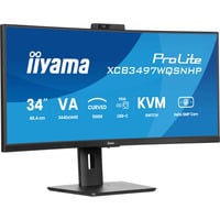 iiyama ProLite XCB3497WQSNPH-B1 Monitor PC 86,4 cm (34") 3440 x 1440 Pixel UltraWide Quad HD LED Nero, Monitor LED Nero (opaco), 86,4 cm (34"), 3440 x 1440 Pixel, UltraWide Quad HD, LED, 0,4 ms, Nero