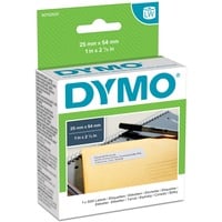 Dymo LW etichette di ritorno originali | 25 mm x 54 mm | 12 rotoli da 500 etichette facilmente staccabili | autoadesive | per etichettatrici LabelWriter | originali Bianco, Etichetta per stampante autoadesiva, Carta, Permanente, Rettangolo, LabelWriter