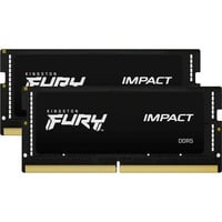 Kingston FURY FURY 32 GB 6400 MT/s DDR5 CL38 SODIMM (Kit da 2) Impact XMP, Memoria Nero, 32 GB, 2 x 16 GB, DDR5, 262-pin SO-DIMM, Nero