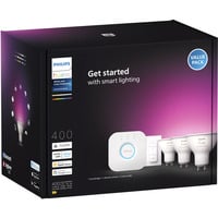 Philips Hue White & Color Ambiance Set di avvio: 3 faretti GU10 intelligenti + dimmer, Lampada a LED 