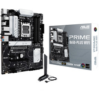 ASUS PRIME B650-PLUS WIFI AMD B650 Socket AM5 ATX, Scheda madre Nero/Argento, AMD, Socket AM5, AMD Ryzen 7000 Series, AMD Ryzen 8000 Series, AMD Ryzen 9000 Series, Socket AM5, DDR5-SDRAM, 192 GB