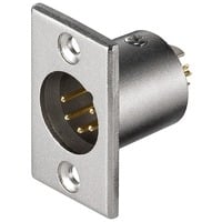 goobay XLR 186-5 G cavo di collegamento XLR M 5 pin Acciaio inossidabile, Connessione integrata Nero, XLR M 5 pin, Acciaio inossidabile, 1 pz