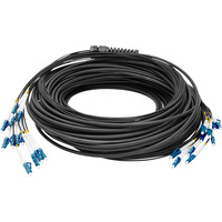 Digitus Cavo breakout universale in fibra ottica, duplex, connettore LC/UPC, monomodale OS2 Nero