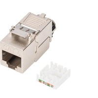 Digitus Modulo Keystone Cat. 8.1, schermato, Modulo di Keystone argento/Bianco