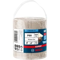 Bosch Expert Abrasivo a rete in rotolo M480, Foglio abrasivo Rotolo di carta vetrata, A grana media, P80, Lavoro di finitura, Sverniciatura, Legno, Beige