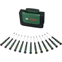 Bosch Set di cacciaviti di precisione, 13 pezzi, Cacciavite verde/Nero