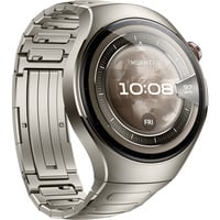 Huawei WATCH 5 (46 mm), cassa in titanio aerospaziale e cinturino in titanio. Compatibile con iOS e Android e chiamate E-sim, Smartwatch argento, cassa in titanio aerospaziale e cinturino in titanio. Compatibile con iOS e Android e chiamate E-sim, 3,81 cm (1.5"), AMOLED, Touch screen, Wi-Fi, GPS (satellitare), 58 g