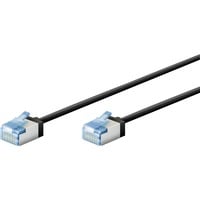 goobay Cavo patch ultraflessibile Cat.6a slim, U/FTP Nero