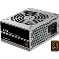 Chieftec Smart 450W alimentatore per computer 20+4 pin ATX ATX Nero, Argento, Alimentatore PC grigio, 450 W, 100 - 240 V, 47 - 63 Hz, 7 A, Attivo, 120 W, Bulk