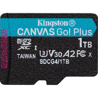 Kingston 1 TB microSDXC Canvas Go Plus Gen4 200R A2 U3 Confezione singola senza ADP, Scheda di memoria Nero, 1 TB, MicroSD, Classe 10, UHS-I, 200 MB/s, 160 MB/s