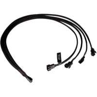 Alphacool Splitter a Y cavo 4 pin a 4x 4 pin PWM, 60 cm, Cavo a Y Nero