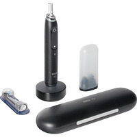 Braun Oral-B iO Series 10 Luxe Edition, Spazzolino da denti elettrico Nero, Adulto, Spazzolino a vibrazione, Cura quotidiana, Super sensitive, Cura gum, Tongue care, Intenso, Sensibile, Sbiancante, Nero, Nero, Rotondo