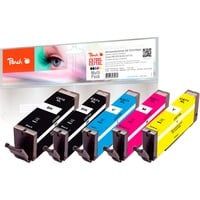 Peach 0F319855 cartuccia d'inchiostro 5 pz Compatibile Nero, Magenta, Giallo, Ciano Nero, Magenta, Giallo, Ciano, 11 ml, 5 pz, Confezione multipla