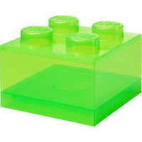Room Copenhagen LEGO Mattoncino di Stoccaggio 4 Coperchio Superiore Traslucido, Scatola di immagazzinaggio verde chiaro/trasparente