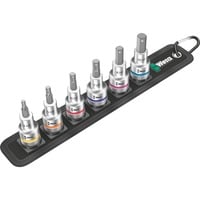 Wera 05003996001 Set di bussole, chiave combinata   Nero, Set di bussole, 1/2", Metrico, 6 testina/e, 4,5,6,8,10 mm