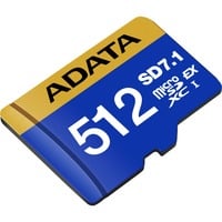ADATA UD512GEX3L1-C memoria flash 512 GB MicroSDXC UHS-II, Scheda di memoria blu/Giallo, 512 GB, MicroSDXC, UHS-II, 800 MB/s, 700 MB/s, Class 3 (U3)