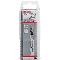Bosch 2 608 633 524 lama per sega a gattuccio, sega a traforo e sega universale Lama per seghetto alternativo Acciaio al carbonio (HCS) 25 pz Lama per seghetto alternativo, Truciolare, Pannello in fibra, Legno dolce, Paniforte, Acciaio al carbonio (HCS), Grigio, 2 mm, 3 mm