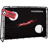 HUDORA Porta da calcio allenatore con parete di tiro, Obiettivo di gioco del calcio Nero