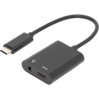 Digitus Adattatore USB-C a USB-C + jack da 3,5 mm Nero