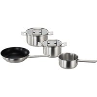 Siemens HZ9SE040 set di pentole 4 pz accaio, Acciaio inox, Acciaio inox, Acciaio inox, Vetro, 220 °C, Induzione