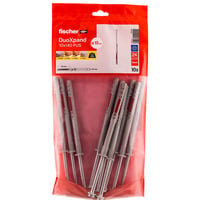 fischer Tassello a gambo lungo DuoXpand 10x140 FUS grigio chiaro/Rosso