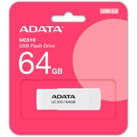 ADATA UC310 unità flash USB 64 GB USB tipo A 3.2 Gen 1 (3.1 Gen 1) Bianco, Chiavetta USB bianco, 64 GB, USB tipo A, 3.2 Gen 1 (3.1 Gen 1), 100 MB/s, Girevole, Bianco