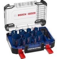 Bosch 2 608 900 447 sega per trapano 11 pz, Sega a tazza Set, Trapano, Mattone, Plastica, Piastrelle morbide in ceramica, Acciaio inox, Legno, Blu, 6 cm, 20,22,25,32,35,40,44,51,60,64,76 mm