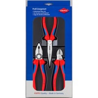 KNIPEX 00 20 11 pinza Set di pinze, Set pinze blu, Set di pinze, Acciaio, Polipropilene (PP), Blu/Rosso, 810 g
