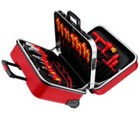 KNIPEX Valigetta per attrezzi "BIG Twin Move RED" Competenza Elettrica, 42 pezzi, Set di strumenti rosso