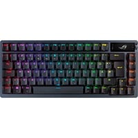ASUS ROG Azoth tastiera Gaming USB + RF Wireless + Bluetooth QWERTY Nero, Tastiera da gioco canna di fucile, Con cavo e senza cavo, USB + RF Wireless + Bluetooth, Interruttore a chiave meccanica, QWERTY, LED RGB, Nero