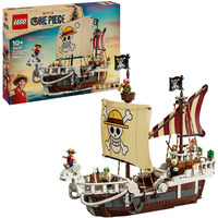 LEGO ONE PIECE 75639 La Nave Pirata Going Merry, Barca Giocattolo con 5 Minifigure tra cui Luffy, Zoro e Nami per Bambini 10+, Giochi di costruzione Barca Giocattolo con 5 Minifigure tra cui Luffy, Zoro e Nami per Bambini 10+, Set da costruzione, 10 anno/i, Plastica, 1376 pz, 1,93 kg