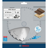 Bosch 2 608 837 698 lama circolare 18,4 cm 1 pz, Lama per sega In legno duro, Legno dolce, 18,4 cm, 1,6 cm, 1,1 mm, 7900 Giri/min, 1,6 mm