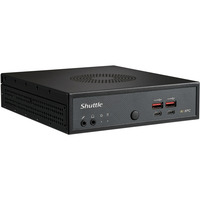 Shuttle Slim AI PC DN11H7 1.35L sized PC Nero 155H Intel SoC, Barebone Nero, 1.35L sized PC, Mini PC barebone, Intel SoC, DDR5-SDRAM, PCI Express, 120 W
