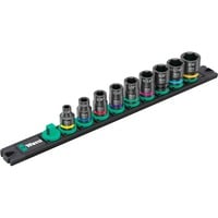 Wera 9608 Barra magnetica per bussole B Impaktor Imperial 1 set di bussole 3/8", chiave combinata   Nero/Verde