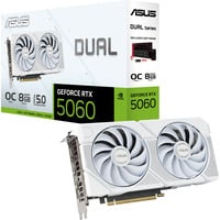 ASUS Dual -RTX5060-O8G-WHITE NVIDIA GeForce RTX 5060 8 GB GDDR7, Scheda grafica bianco, GeForce RTX 5060, 8 GB, GDDR7, 128 bit, 7680 x 4320 Pixel, PCI Express 5.0