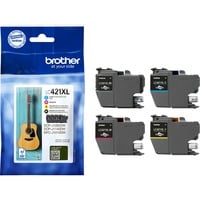 Brother LC421XLVAL cartuccia d'inchiostro 1 pz Originale Nero, Ciano, Magenta, Giallo Nero, Ciano, Magenta, Giallo, 1 pz, 500 pagine, Confezione multipla