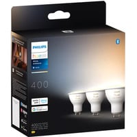 Philips Hue GU10 - faretto connesso - (confezione da 3), Lampada a LED Philips Hue White ambiance GU10 - faretto connesso - (confezione da 3), Lampadina intelligente, Bluetooth/Zigbee, Bianco, LED, GU10, GU10