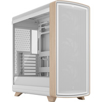 Fractal Design Summit Chalk White TG Clear Tint, Chassis Tower bianco/legno
