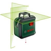 Bosch Advanced Level 360 Livella lineare 24 m 500-540 nm (< 10mW), Attraversare la linea laser verde/Nero, 24 m, 0,4 mm/m, 4°, 4 s, Orizzontale/Verticale, Verde