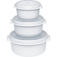 Emsa 459061200 recipiente per cibo Bianco 3 pz, Casella bianco, Bianco, Germania, 190 mm, 200 mm, 250 mm, 370 g