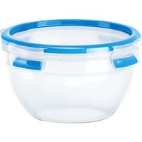 Emsa 518096 recipiente per cibo Rotondo Scatola 1,1 L Trasparente 1 pz, Casella trasparente/Blu, Scatola, Rotondo, 1,1 L, Trasparente, Polipropilene (PP), Elastomero Termoplastico (TPE), Germania